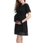 Womens Glow &amp; Grow® Belted Lace Trim Maternity Dress - image 3