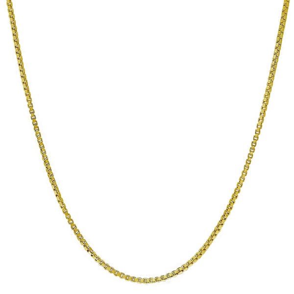 Gianni Argento 24in. Gold over Sterling Box Chain Necklace - image 