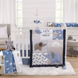 Carters&#40;R&#41; 3pc. Blue Elephant Nursery Crib Bedding Set