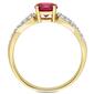 Gemstone Classics&#8482; 10kt. Gold Diamond & Lab Created Ruby Ring - image 2