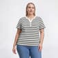 Plus Size Hasting & Smith Short Sleeve Stripe Henley Tee - image 4