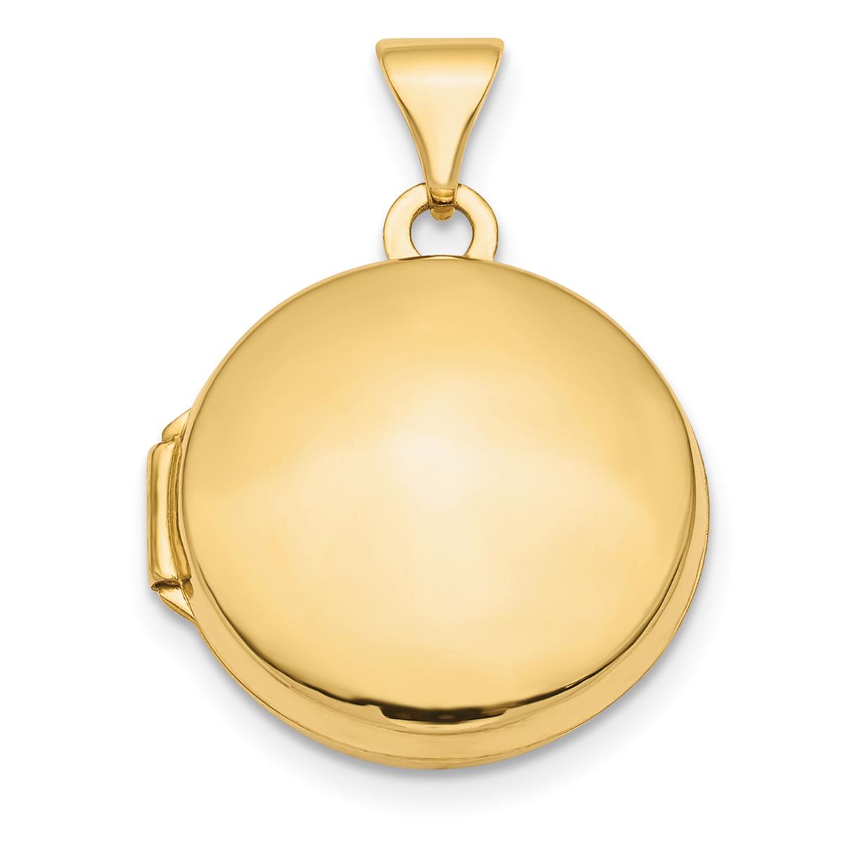 Gold Classics™ 14kt. Gold Polished Domed 16mm Round Locket