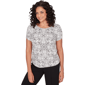 Womens Emaline Key Items Short Sleeve Scroll Medallion Blouse - image 2