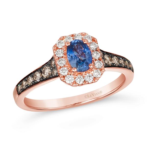 Le Vian(R) Blueberry Sapphire(tm) Oval & Diamond Halo Cocktail Ring - image 