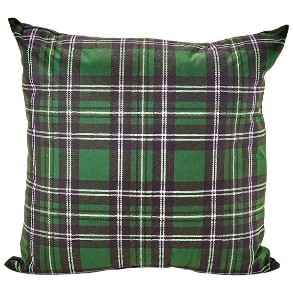 Nourison Green Plaid Decorative Pillow - 18x18 - image 