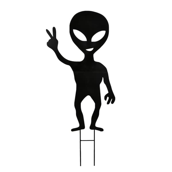 National Tree 38in. Halloween Alien Garden Stake
