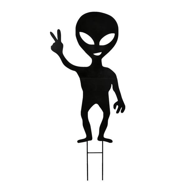 National Tree 38in. Halloween Alien Garden Stake - image 