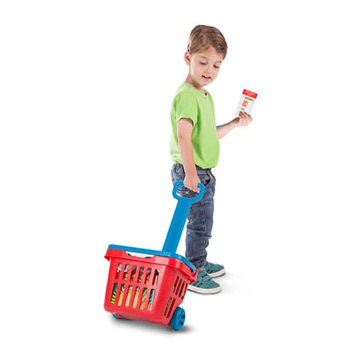 Melissa &amp; Doug® Rolling Grocery Basket