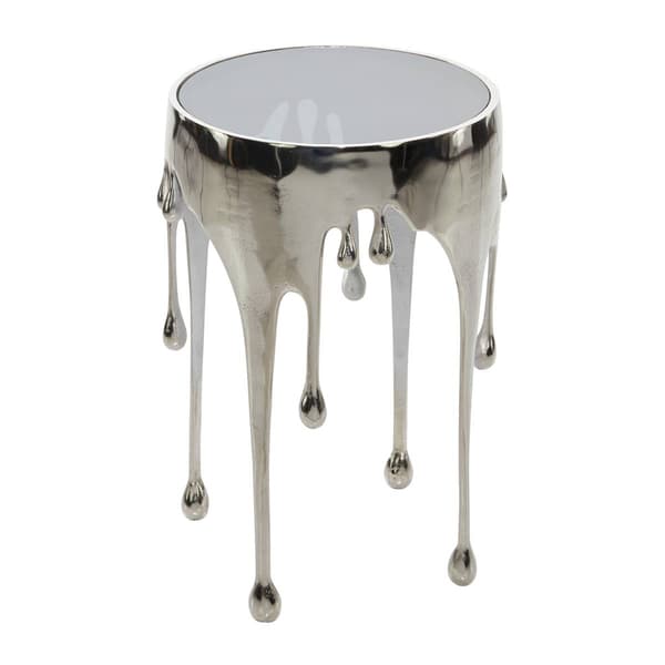 9th & Pike® Silver Contemporary Aluminum Accent Table