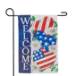 Northlight Stars and Stripes Hearts "Welcome" Garden Flag - image 3