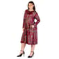 Plus Size 24/7 Comfort Apparel Wine Paisley Midi Pocket Dress - image 3