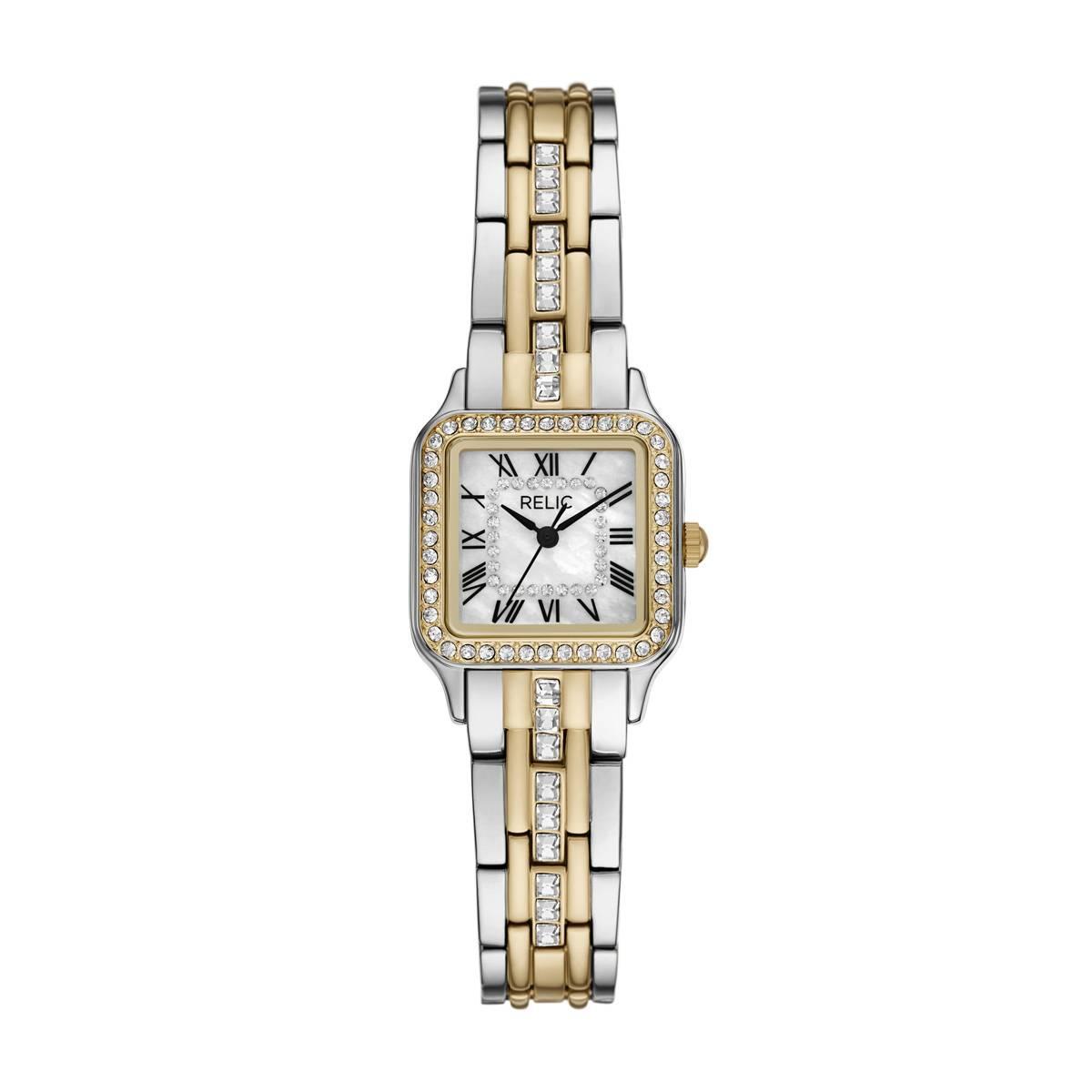 Womens Relic Two-Tone Mother of  Pearl Watch - ZR12682