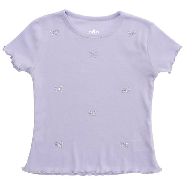 Girls (7-16) Star Ride® Short Sleeve Embellished Rhinestone Tee - image 