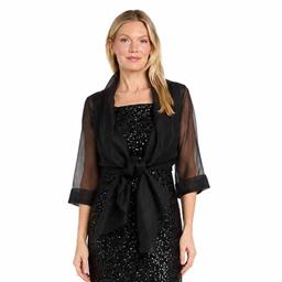 Womens R&M Richards Organza Tie Front Shrug