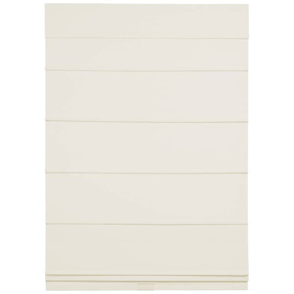 5in. Cordless Textured Fabric Roman Shades - Off White