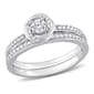 Diamond Classics(tm) 14kt. Gold 1/2ct. Diamond Swirl Bridal Ring Set - image 1