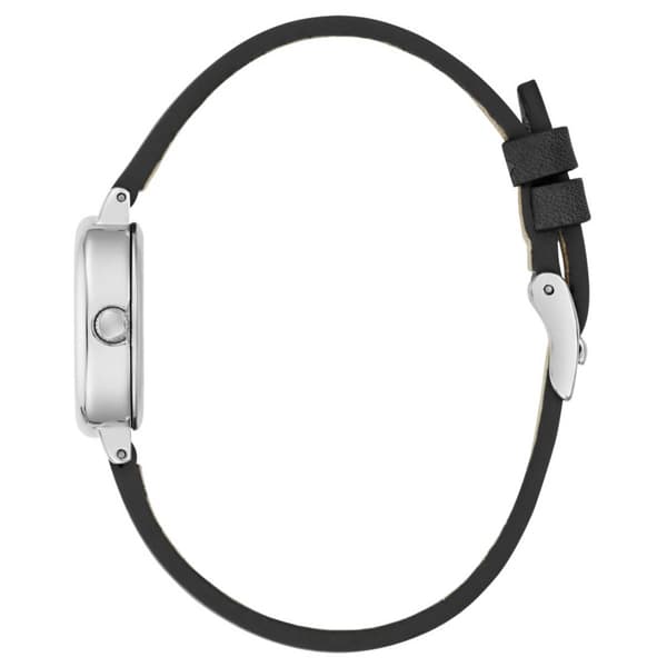 Womens Guess Silver-Tone Black Sunray Dial Watch - GW0925L1