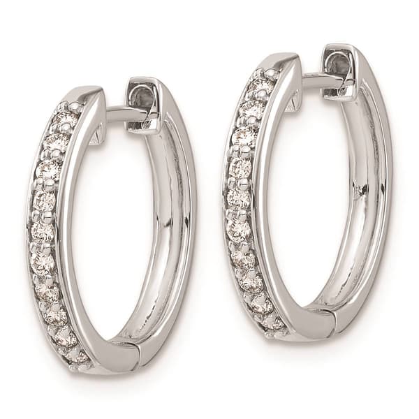 Pure Fire 14kt White Gold 1/4ctw. Lab Grown Diamond Hoop Earrings