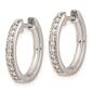 Pure Fire 14kt White Gold 1/4ctw. Lab Grown Diamond Hoop Earrings - image 2