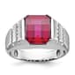 Mens Gentlemens Classics&#40;tm&#41; 14kt. White Gold Ruby Ring - image 1