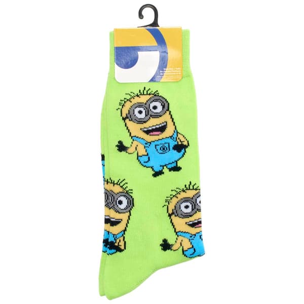 Mens Centric Brands Minions Kevin Crew Socks - image 