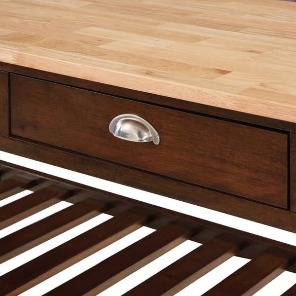 Convenience Concepts 3-Tier Butcher Block Kitchen Cart