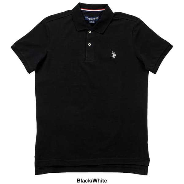 Mens U.S. Polo Assn.&#174; Solid Slim Fit Pique Polo