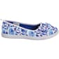 Womens Ashley Blue Floral Blue Canvas Flats - image 3