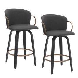 Nspire Mid-Century 26in. Counter Stool w/ Arm Rest - Set of 2