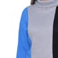 Womens NY Collection Color Block Rib-Knit Turtleneck Sweater - image 4