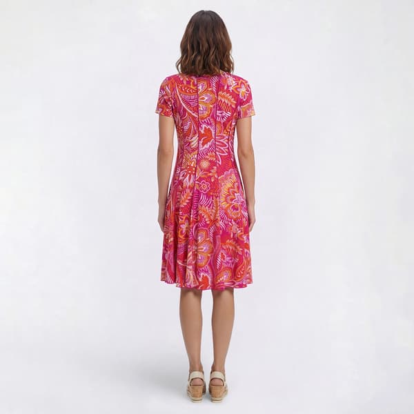 Plus Size Sami & Jo Keyhole Neck Paisley A-Line Dress