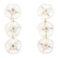 Ashley Cooper(tm) White 3 Tier Raffia Flower Earrings - image 1