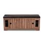 Baxton Studio Valina 2 Door Wood Shoe Storage Bench - image 3