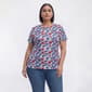 Plus Size Hasting & Smith Short Sleeve Americana Floral Bloom Tee - image 1