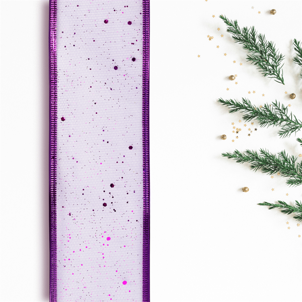 Northlight 12pk. Shimmering Purple Wired Christmas Ribbon Spools