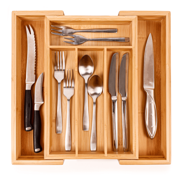 BergHOFF Bamboo 6-Slot Expanding Flatware Organizer - Set of 2
