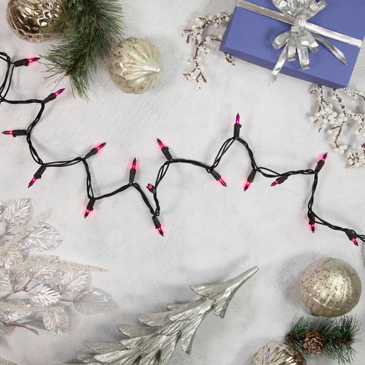 Northlight Seasonal 7ft. Purple Christmas Light Set - Black Wire