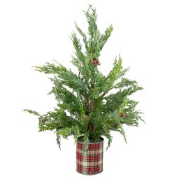 Northlight Real Touch(tm) Potted Iced Cedar Christmas Tree