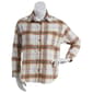Juniors No Comment Aerea Plaid Oversized Shacket w/Pocket - image 1