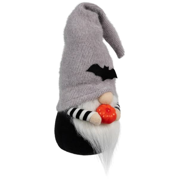 Northlight Seasonal 9.5in. Standing Gnome With Pumpkin and Bats