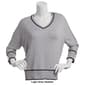 Womens Retrology 3/4 Sleeve V-Neck Tipped Sweater - image 7