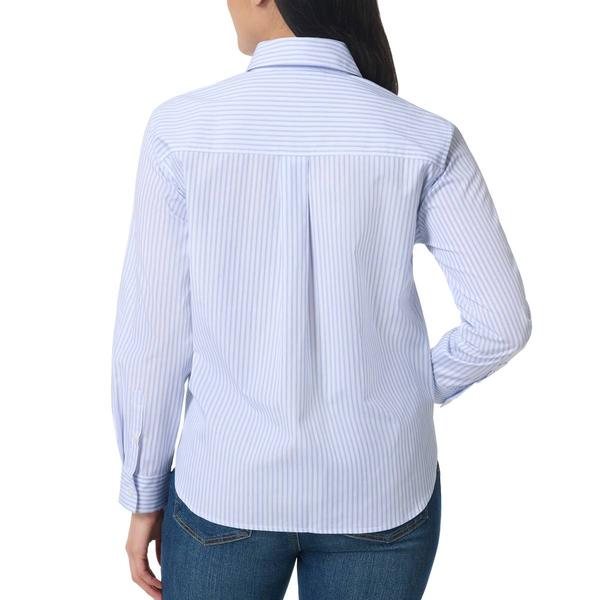 Womens Gloria Vanderbilt Livia Stripe Casual Button Down