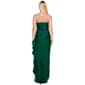 Juniors Emerald Sundae Sateen Sheath Dress with Side Ruffle - image 2
