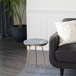 9th & Pike® Gold Contemporary Stoneware Accent Table