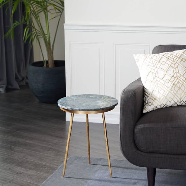 9th & Pike® Gold Contemporary Stoneware Accent Table