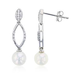 Gemstone Classics(tm) Dangle Pearl Stud Earrings