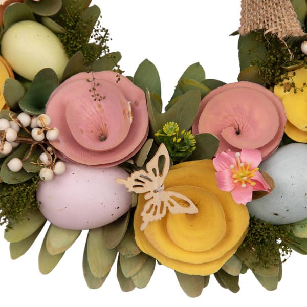 Northlight Seasonal Twig Bunny Rabbit Easter Egg Wreath