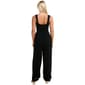 Juniors Hunter &amp; Brown Solid Top Crosshatch Pleated Jumpsuit - image 3