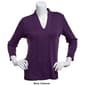 Petite Hasting & Smith 3/4 Sleeve Seamed Front V-Neck Tee - image 3