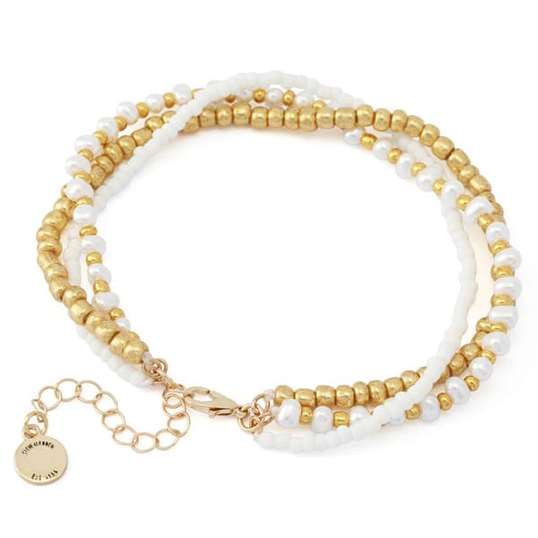 Steve Madden Vintage Beaded Layered Anklet